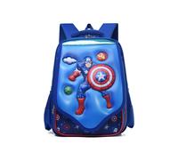 (Capitán Azul Real) Mochila infantil de tela Oxford colorida y linda con diseño liviano para la escuela