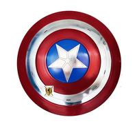 Capitán Cosplay America Shield - Réplica de metal de 18 pulgadas, réplica retro de la serie Capitán, disfraz coleccionable, decoración de pared, accesorios de película