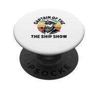 Capitán del Barco espectáculo Barco Divertido Motor Boating Capitán PopSockets PopGrip Adhesivo