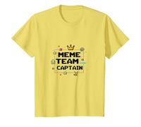 Capitán del Equipo de Memes: Líder de Cultura de Internet Camiseta, Niños, Limón, 12 años