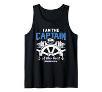 Capitán Esposa Permiso Divertido Barco Humor Matrimonio Náutico Camiseta sin Mangas