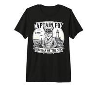 Capitán Fox Guardian Animal de Aventura náutica Camiseta Premium
