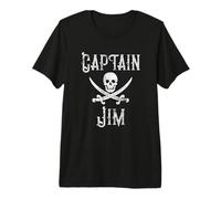 Capitán Jim Vintage Pirata Skull Boating Regalo Camiseta Premium