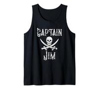 Capitán Jim Vintage Pirata Skull Boating Regalo Camiseta sin Mangas