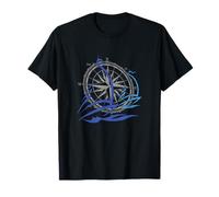 Capitán marinero regalo para los deportes acuáticos vela rosa de los vientos Camiseta