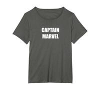 Capitán Marvel Camiseta, Mujer Tallas Grandes, Asfalto, 3XL Grande