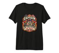 Capitán | Mi Parque de Bomberos mis Reglas | Ropa de Bombero Camiseta Premium