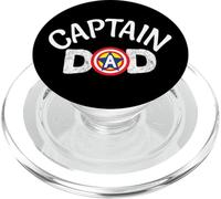 Capitán Papá Superhéroe, Mejor papá de la Historia, Día del Padre Vintage PopSockets PopGrip para MagSafe