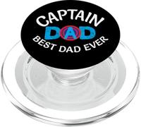 Capitán Papá Superhéroe, Mejor papá de la Historia, Día del Padre Vintage PopSockets PopGrip para MagSafe