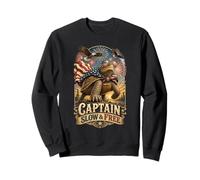 Capitán Slow and Free Patriotic Turtle American Freedom 1776 Sudadera