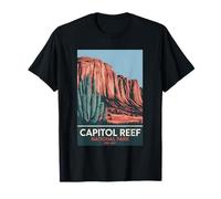 Capitol Reef National Park Vintage Camping Senderismo Hombres Mujeres Camiseta