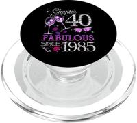 Capítulo 40 Fabulous Since 1985 40th Birthday Queen PopSockets PopGrip para MagSafe