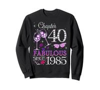 Capítulo 40 Fabulous Since 1985 40th Birthday Queen Sudadera