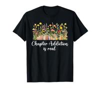 Capítulo La adicción es un libro floral real Libros gráficos de ratón de biblioteca Camiseta