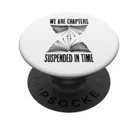 Capítulos de reloj de arena de libros suspendidos en el tiempo Amante de los libros PopSockets PopGrip Adhesivo