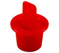 Caplugs ZCPT3Q1 - Tapón cónico con pestaña central de plástico CPT-3, PE-LD, Cap OD 0.56" Plug ID 0.428", Rojo, Cap OD 0.56" Plug ID 0.428", Red, 1000