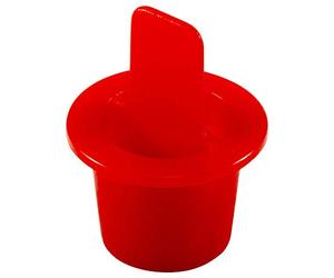 Caplugs ZCPT3Q1 - Tapón cónico con pestaña central de plástico CPT-3, PE-LD, Cap OD 0.56" Plug ID 0.428", Rojo, Cap OD 0.56" Plug ID 0.428", Red, 1000