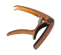 Capo, Capo de Guitarra Eléctrica Aleación de Aluminio Ligero y Arce de Larga Duración para bajo (grano de madera marrón)