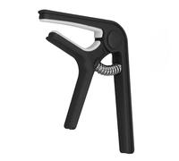Capo de 6 Cuerdas, Sólido ABS Spring Incluso Capo de Presión para Guitarra Acústica Ukulele Bass Banjo Mandolin, Aspecto Simple y Moderno, Ideal para Todos los Guitarristas (Negro)
