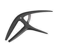 Capo de guitarra acústica de aleación de zinc con abrazadera de gel de sílice, capo ergonómico de cambio rápido para guitarra clásica, folk y eléctrica, bajo, ukelele y violín. (Negra)