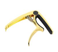 Capo de Guitarra Eléctrica, Ligero, Fácil de Llevar, Larga Vida útil, Fácil Instalación, Capo de Guitarra para bajo (Oro)