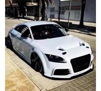 Capó de motor de fibra de carbono, cubierta de motor sin pintar, Compatible con Audi TT MK2, estilo TTRS modificado, capó ligero, accesorios for coche(Unpaint A)