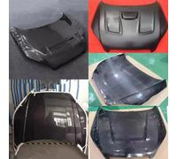 Capó de motor de fibra de carbono, cubierta de motor sin pintar, Compatible con Audi TT MK2, estilo TTRS modificado, capó ligero, accesorios for coche(Unpaint C)