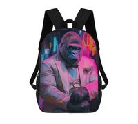 Capo Kong - King of The Concrete Jungle Mochilas Infantiles Impresas En 3D, Mochilas De Moda Informales, Mochilas De Viaje Bonitas, Mochilas Informales Para Exteriores Para Niños Y Niñas 17inch