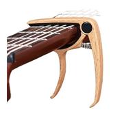 Capo para guitarra Cejilla de guitarra metal, aleación aluminio, con abrazadera for afinador, disparador llave profesional for instrumentos musicales electroacústicos(Light wood grain)