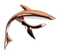 Capo para guitarra Cejilla de guitarra Metal Shark, cejilla clásica for eléctrica, aleación zinc, clip cambio rápido, puente for bajo, accesorios for(Rose Gold)