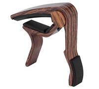 Capo Universal para Guitarra Acústica y Eléctrica, Clip Ligero y Duradero, Material de Plástico y Resortes de Acero - Fácil de Usar con Una Mano, Compatible con Ukulele y Más (Madeira de Sapeli)