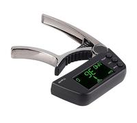 Capo y Sintonizador de Guitarra con Pantalla LCD, Cambio Rápido y Selecciones, Set Completo para Guitarra Acústica y Eléctrica, Bronce