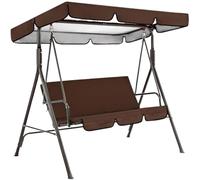 Capota para Columpio De Patio Columpio de terraza 2 piezas con cubierta superior for lluvia, plisado, for parque, exterior, resistente al polvo, asiento impermeable, 142 x 120 18 cm(Color 4)