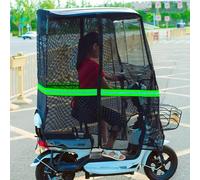 Capota para Scooter De Movilidad, Funda para Lluvia De Scooter De Movilidad con Ventana De Abrir/Cerrar, Visera Repelente Al Agua, para Protección contra La Lluvia Black Without Rear-View Mirror