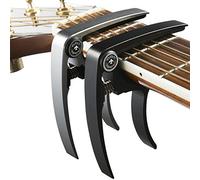 Capotrast de guitarra (paquete de 2) para guitarras, ukelele, banjo, mandolina, bajo - Hecho de metal de aluminio ultraligero (¡1,2 oz!) para instrumentos de 6 y 12 cuerdas - Garantía de por vida