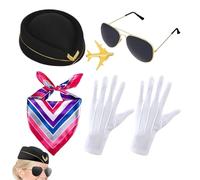 Cappelli Da Assistente Di Volo, 5 Pezzi Foto Bundle Di - Set Di Cappelli Da Hostess,Per Festa Capodanno Quotidiano Indoor Outdoor Ringraziamento Festività Compleanno Casa