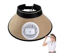 Cappello Con Ventola - Cappello Rinfrescante Con Ventola - Tesa Larga E Protezione Solare | Per Pesca | Campeggio | Ciclismo | Escursionismo | Strumento Di Raffreddamento Per Climi Caldi Khaki