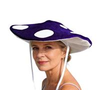 Cappello Da Fungo - Costume Da Cappello Da Fungo, Berretto Da Festa In Peluche Oversize Con Tesa Larga | Accessorio Cosplay Di Funghi Creativi Per Adolescenti E Adulti | Di-ti Decorazioni Per Fees