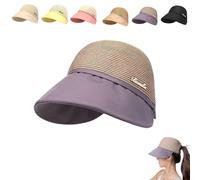 Cappello Da Sole A Tesa Larga Da Donna, Cappello Da Sole Classupery, Visiere Da Donna per L'Estate, Senza Mal Di Testa, Protezione Solare E Prevenzione del Mal Di Testa, Pieghevole (Morado)