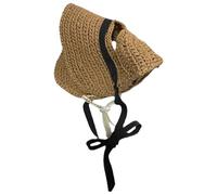 Cappello di paglia per animali domestici - Cappello di paglia per cani, Cappello da pescatore per cani | Cappello parasole per gatti, cane di piccola taglia, cappello estivo, cappello parasole per can