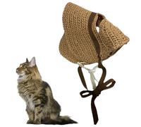 Cappello Sombrero per Cani - Cappello da Pescatore per Cani, Cappello di Paglia per Animali Domestici | Cappello da sole per gatti, cane di piccola taglia, cappello estivo | Cappello parasole per cani