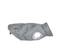 Record - Abrigo Sofi para Perros - Impermeable para Perros con Estilo Romántico Acolchado Resistente al Agua con Cierre de Velcro y Agujero Correa | Gris, 4XS