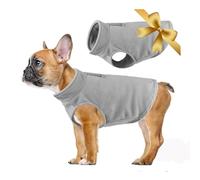 Cappotto Invernale per Cani Giacca Calda Imbottita per Tempo Freddo Gilet in Pile Morbido con Anello per Guinzaglio all'aperto per Cani di Piccola e Media Taglia per Escursioni e Viaggi, Gris, L