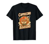 Cappuccino Assassino - Dibujos Animados Ninja Café Camiseta