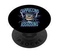Cappuccino Assassino Italiano Brainrot Bootleg Los amantes del café PopSockets PopGrip Adhesivo