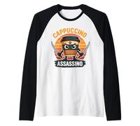 Cappuccino Assassino Italiano Brainrot Meme Lindo Ninja Café Camiseta Manga Raglan