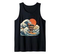 Cappuccino Assassino Japonés Wave Art Ninja Coffee Lover Camiseta sin Mangas