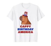 Cappy Birthday America 250 Years Cute Capybara American Camiseta