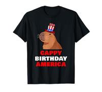 Cappy Birthday America 250 Years Cute Capybara American Camiseta