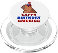 Cappy Birthday America 250 Years Cute Capybara American PopSockets PopGrip para MagSafe
